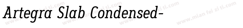 Artegra Slab Condensed字体转换